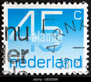 Paesi Bassi - circa 1982: un timbro stampato in Olanda con un valore di quaranta cinque centesimi, stampati ca 1982. Foto Stock