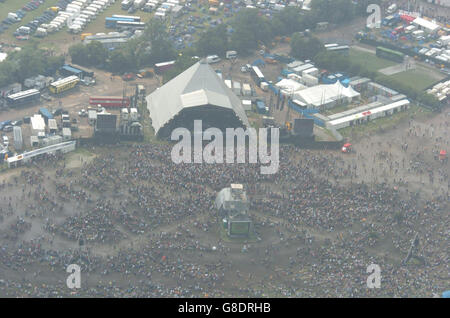 Glastonbury Festival 2005 - Azienda agricola degna Foto Stock