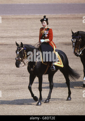 Royalty - Trooping il colore - Horseguards Parade, Londra Foto Stock