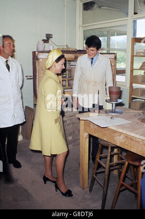 Royalty - la principessa Margaret Visite Haberdashers' Aske's School - Elstree, Hertfordshire Foto Stock