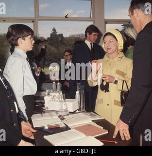 Royalty - la principessa Margaret Visite Haberdashers' Aske's School - Elstree, Hertfordshire Foto Stock