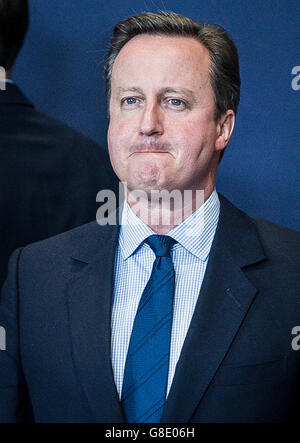 Bruxelles, BXL, Belgio. Il 28 giugno, 2016. Primo Ministro britannico David Cameron durante una foto di gruppo presa durante la riunione del Consiglio europeo a livello europeo la sede del Consiglio a Bruxelles, in Belgio il 28.06.2016 da Wiktor Dabkowski © Wiktor Dabkowski/ZUMA filo/Alamy Live News Foto Stock