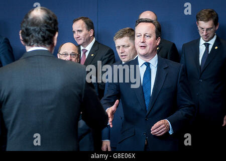 Bruxelles, BXL, Belgio. Il 28 giugno, 2016. Primo Ministro britannico David Cameron durante una foto di gruppo presa durante la riunione del Consiglio europeo a livello europeo la sede del Consiglio a Bruxelles, in Belgio il 28.06.2016 da Wiktor Dabkowski © Wiktor Dabkowski/ZUMA filo/Alamy Live News Foto Stock