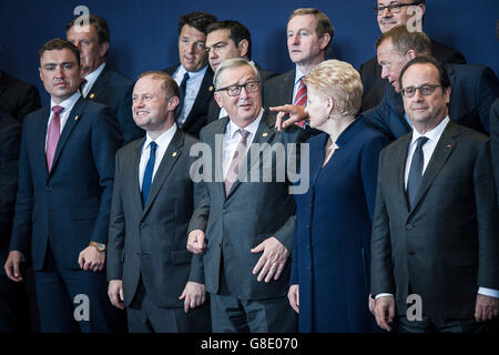 Bruxelles, BXL, Belgio. Il 28 giugno, 2016. Testa di membri posano per una foto di gruppo presa durante la riunione del Consiglio europeo a livello europeo la sede del Consiglio a Bruxelles, in Belgio il 28.06.2016 da Wiktor Dabkowski © Wiktor Dabkowski/ZUMA filo/Alamy Live News Foto Stock