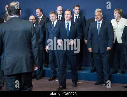 Bruxelles, BXL, Belgio. Il 28 giugno, 2016. Primo Ministro britannico David Cameron durante una foto di gruppo presa durante la riunione del Consiglio europeo a livello europeo la sede del Consiglio a Bruxelles, in Belgio il 28.06.2016 da Wiktor Dabkowski © Wiktor Dabkowski/ZUMA filo/Alamy Live News Foto Stock