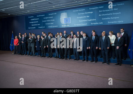 Bruxelles, BXL, Belgio. Il 28 giugno, 2016. Una foto di gruppo presa durante la riunione del Consiglio europeo a livello europeo la sede del Consiglio a Bruxelles, in Belgio il 28.06.2016 da Wiktor Dabkowski © Wiktor Dabkowski/ZUMA filo/Alamy Live News Foto Stock