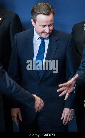 Bruxelles, BXL, Belgio. Il 28 giugno, 2016. Primo Ministro britannico David Cameron durante una foto di gruppo presa durante la riunione del Consiglio europeo a livello europeo la sede del Consiglio a Bruxelles, in Belgio il 28.06.2016 da Wiktor Dabkowski © Wiktor Dabkowski/ZUMA filo/Alamy Live News Foto Stock