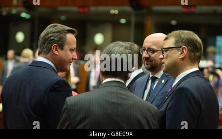 Bruxelles, Belgio. Il 28 giugno, 2016. Primo Ministro britannico David Cameron frequentare il vertice UE a Bruxelles, Belgio, 28 giugno 2016. © Jakub Dospiva/CTK foto/Alamy Live News Foto Stock