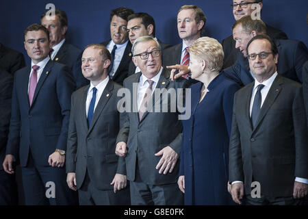 Bruxelles, Belgio. Il 28 giugno, 2016. Testa di membri posano per una foto di gruppo presa durante la riunione del Consiglio europeo a livello europeo la sede del Consiglio a Bruxelles, in Belgio il 28.06.2016 da Wiktor Dabkowski | in tutto il mondo di utilizzo © dpa/Alamy Live News Foto Stock