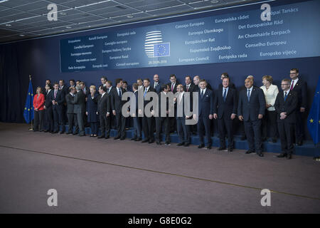 Bruxelles, Belgio. Il 28 giugno, 2016. Una foto di gruppo presa durante la riunione del Consiglio europeo a livello europeo la sede del Consiglio a Bruxelles, in Belgio il 28.06.2016 da Wiktor Dabkowski | in tutto il mondo di utilizzo © dpa/Alamy Live News Foto Stock