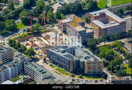 Vista aerea, WAZ, West tedesco Allgemeine Zeitung editoriale principale, centrale Dipartimento Editoriale Friedrichstrasse, Europa-Center, Foto Stock