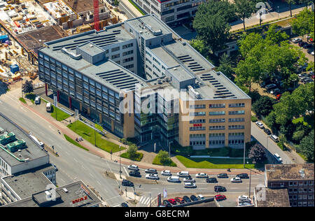 Vista aerea, WAZ, West tedesco Allgemeine Zeitung editoriale principale, centrale Dipartimento Editoriale Friedrichstrasse, Europa-Center, Foto Stock