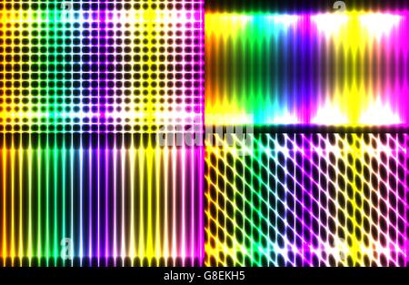 Impostare lo spettro astratta sfondo scuro brillantini colorati. con spazio per il testo Illustrazione Vettoriale