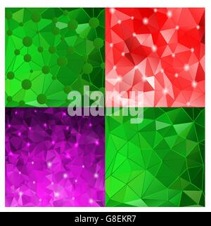 Set di elegante sfondo astratto per la progettazione Illustrazione Vettoriale