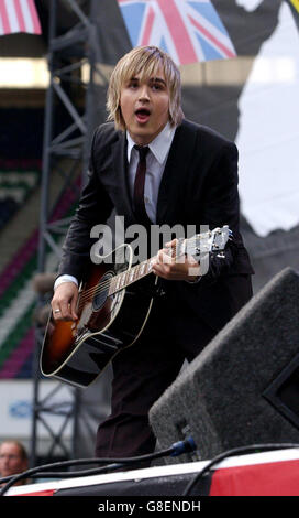 Live 8 concerto - la spinta finale - Murrayfield Stadium Foto Stock