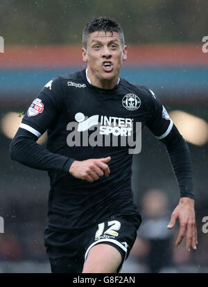 Rochdale / Wigan Athletic - Sky Bet League One - Stadio Spotland. Shaquile Coulsete di Wigan Athletic Foto Stock