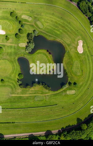 Vista aerea, campo da golf, Golfclub a Mülheim an der Ruhr Raffelberg racetrack Raffelberg a Akazienallee, Mülheim, regione della Ruhr, Foto Stock