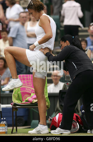 Tennis - campionati di Wimbledon 2005 - finale donne - Venus Williams v Lindsay Davenport - Tutti i Club in Inghilterra Foto Stock