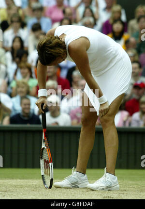 Tennis - campionati di Wimbledon 2005 - finale donne - Venus Williams v Lindsay Davenport - Tutti i Club in Inghilterra Foto Stock