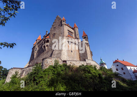 Castello di Bouzov Repubblica Ceca Moravia Sud Foto Stock