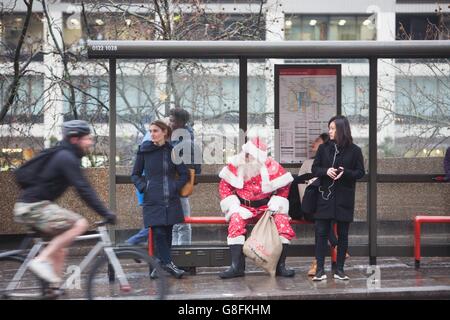 Selfies con Santa Foto Stock