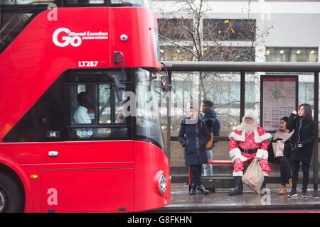 Selfies con Santa Foto Stock