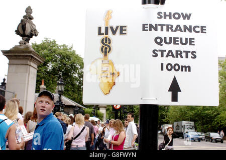 Live 8 concerto - Hyde Park Foto Stock