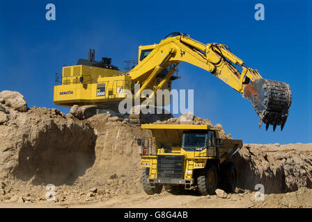 Sud Africa Diamond mining PC 2000 Komatso. Foto Stock