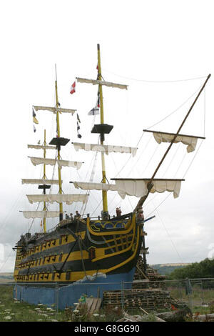 Replica di Horatio Nelson nave ammiraglia HMS Victory - Grande Torrington Foto Stock