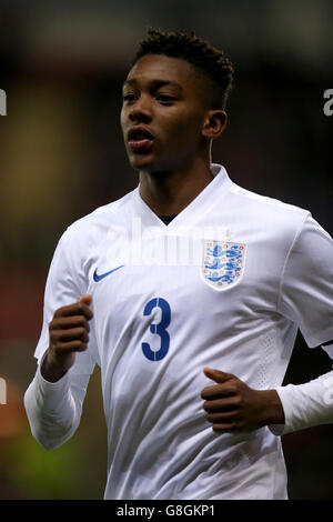 Inghilterra U17 / Germania U17 - International friendly - AESSEAL New York Stadium. Inglese Jaden Brown Foto Stock