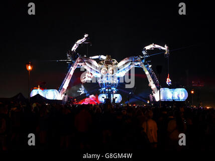 Il campo di Arcadia a Glastonbury Festival, 2016 Foto Stock