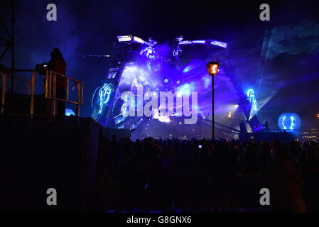 Il campo di Arcadia a Glastonbury Festival, 2016 Foto Stock