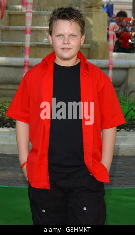 Premiere - Charlie e la fabbrica di cioccolato - Leicester Square. Filippo Wiegratz. Foto Stock