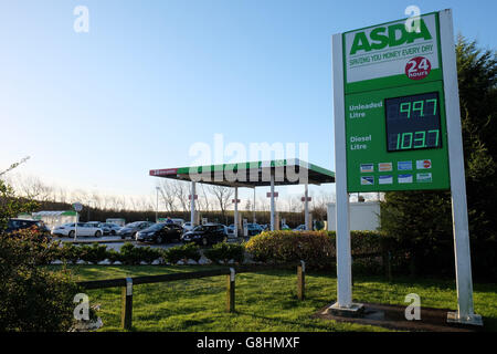 Prezzi della benzina Foto Stock