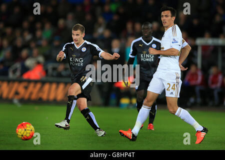 Swansea City v Leicester City - Barclays Premier League - Liberty Stadium Foto Stock