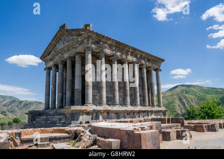 Pre-Christian Tempio di Garni in Armenia Foto Stock