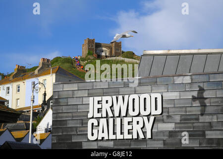 L'Hastings Galleria d'arte contemporanea ex Galleria Jerwood, Hastings, East Sussex, Inghilterra, Gran Bretagna, England, Regno Unito, GB. Foto Stock