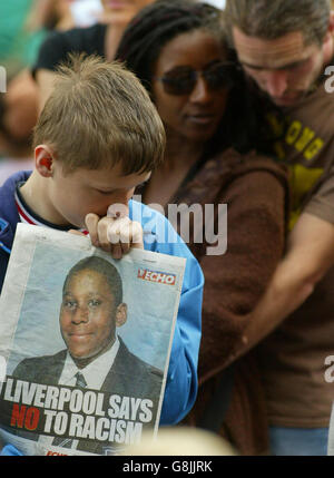 Omicidio - Andrew Walker - Veglia - Liverpool Foto Stock