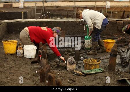 Azienda Agricola deve scavo Foto Stock