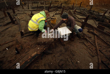 Azienda Agricola deve scavo Foto Stock