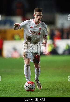 Exeter City / Liverpool - Emirates fa Cup - Third Round - St James Park. Ryan Kent di Liverpool durante la Emirates fa Cup, terza partita a St James Park, Exeter. Foto Stock