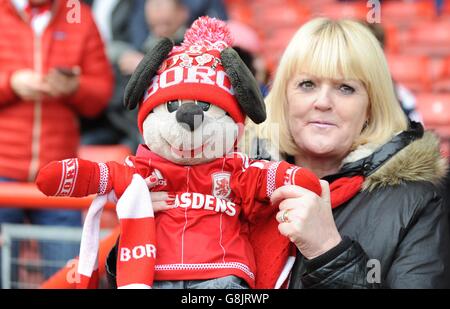 Bristol City / Middlesbrough - Campionato Sky Bet - Ashton Gate. Fan di Middlesbrough durante la partita del Campionato Sky Bet ad Ashton Gate, Bristol. Foto Stock