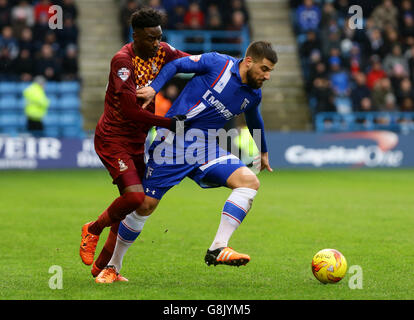 Gillingham v Bradford City - Cielo lega Bet One - Priestfield Stadium Foto Stock