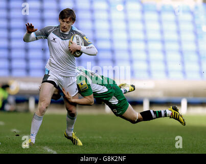 London Irish v Newcastle Falcons - Aviva Premiership - Madjeski Stadium Foto Stock