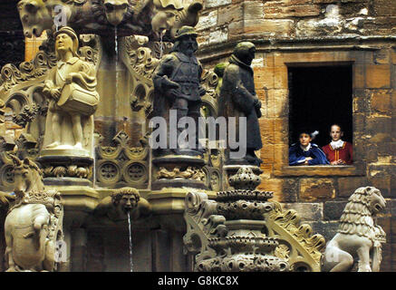 Linlithgow Palace Fontana Foto Stock