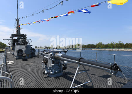 Muskegon, MI, Stati Uniti d'America - 20 Giugno 2016: USS Silversides Museo del sottomarino in Muskegon, Michigan Foto Stock