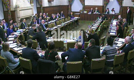 MPs discussione Donald Trump divieto Foto Stock