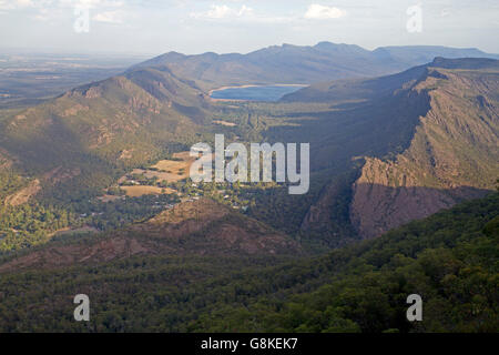 Vista dal Boroka Lookout su Halls Gap Foto Stock