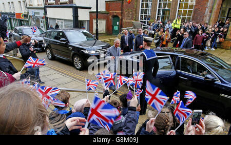 Royal visita a Stoke-on-Trent Foto Stock