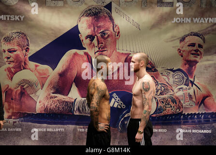 George Groves v Andrea Di Luisa - pesare In - Stratford Circus Foto Stock